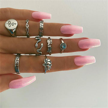 Vintage Popular Lotus Snake Shaped Ring