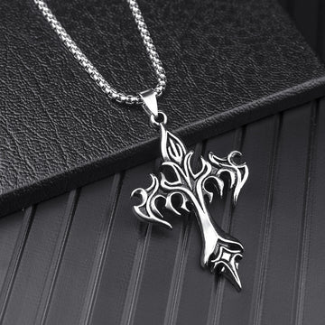 Cross Amulet Stainless Steel Pendant With