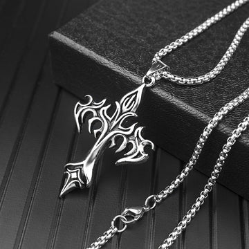 Cross Amulet Stainless Steel Pendant With