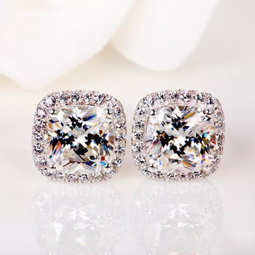 Real Diamond Earrings European And American