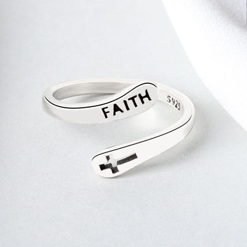 Women'S Copper Faith Ring In Thai