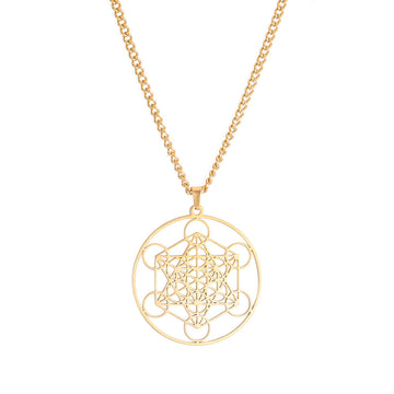 European And American Stainless Steel Hollow Necklace