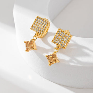 European And American Square Fashion Zircon