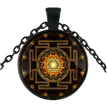 Sacred Sri Lanka Yantra Time Gem Necklace