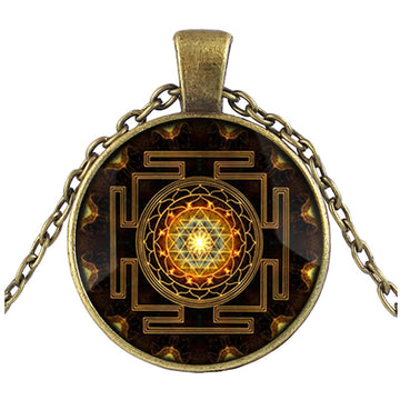 Sacred Sri Lanka Yantra Time Gem Necklace