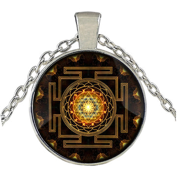 Sacred Sri Lanka Yantra Time Gem Necklace
