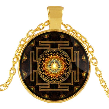 Sacred Sri Lanka Yantra Time Gem Necklace
