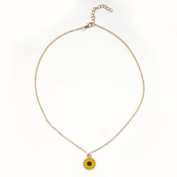 Creative Sunflower Necklace Alloy Drip Pendant