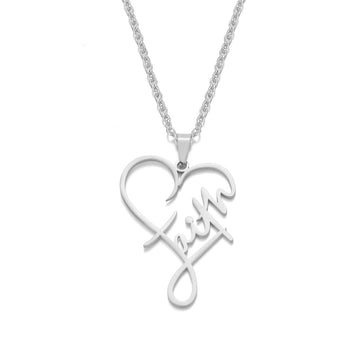 European And American Heart Of Faith Necklace