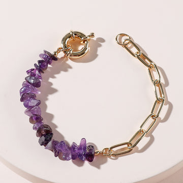 Qingdao Daiwei Jewelry Rough Stone Amethyst Bracelet