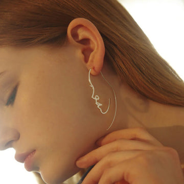 Creative Abstract Face Contour Earrings Trendy
