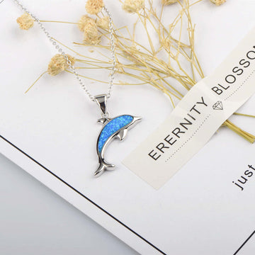 Ocean Dolphin Pendant Copper Necklace With