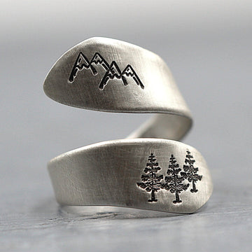 Mountain Forest Opening Adjustable Ring In