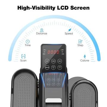Under Desk Elliptical Machine Compact Quiet Mini Pedal Exerciser Adjustable Speed LED Display Portable Fitness Solution for Home or Office Workouts