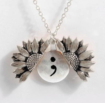 Sunflower Double Layer Lettering Necklace Stylish