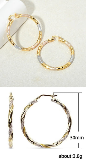 Simple Gold Women'S Geometric Metal Alloy