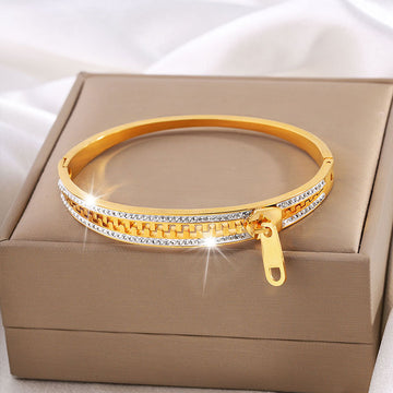 Titanium Steel Zipper Girls Advanced Personalized Bracelet