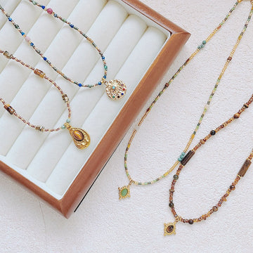 Autumn And Winter Maillard Color Necklace