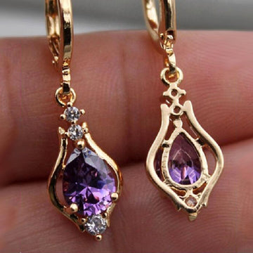Purple Zircon All Match Drop Shaped