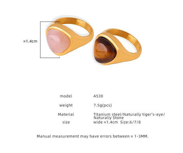 Natural Stone Retro Affordable Luxury Elegant Ring