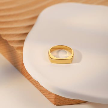 Lana Gold Ring French Retro Geometric