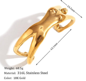 Personal Influencer Bracelet Stainless Steel Gold