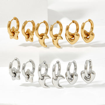Xingx Stainless Steel Glossy Geometry Earrings