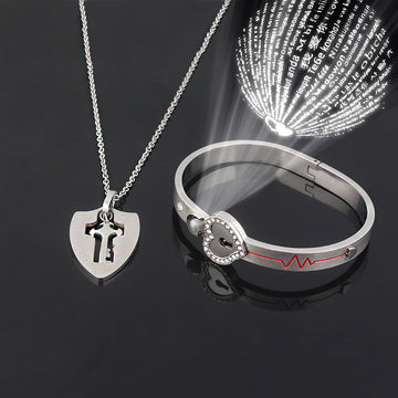 Fashion Jewelry Titanium Steel Couple Love Necklace