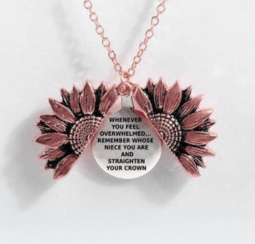 Sunflower Double Layer Lettering Necklace Stylish