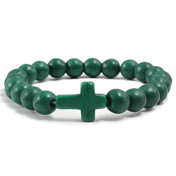 Blue Turquoise Cross Bracelet Unisex National