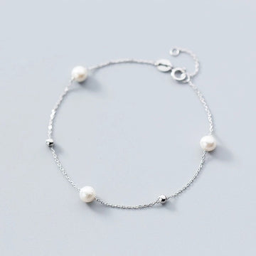 Temperament Beads Synthetic Pearl Bracelet Adjustable