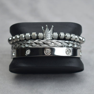 Pineapple Ball Crown Twist Woven Mesh Bracelet