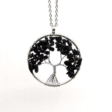 Kabala Life Tree Necklace Natural Stone