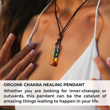 Retro Reiki Healing Energy Crystal Pendant Necklace