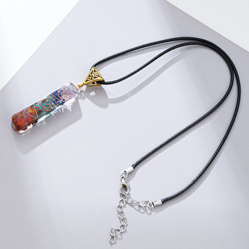 Retro Reiki Healing Energy Crystal Pendant Necklace