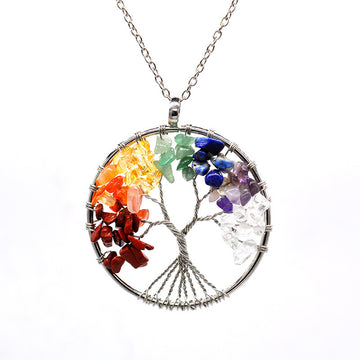 Kabala Life Tree Necklace Natural Stone