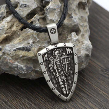 Saint Michael Archangel Pendant Necklace Alloy