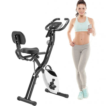Folding Exercise Bike Fitness Upright Recumbent X Bike With 10 Levels Of Resistance