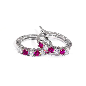Colorful Zircon Ear Buckles Women'S European Ring