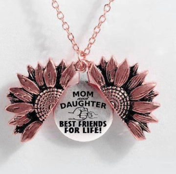 Sunflower Double Layer Lettering Necklace Stylish