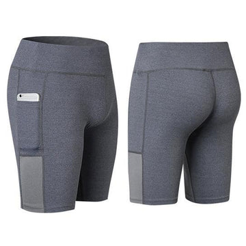 All Seasons Stretchable Yoga Shorts With Phone Pocket