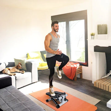 Fitness Step Machine Mini Step Machine With Resistance Bands Home Fitness Equipment 330.7 Pounds Load Capacity Hydraulic Stepper With LCD Display