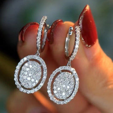 White Gold Plated All Match Oval