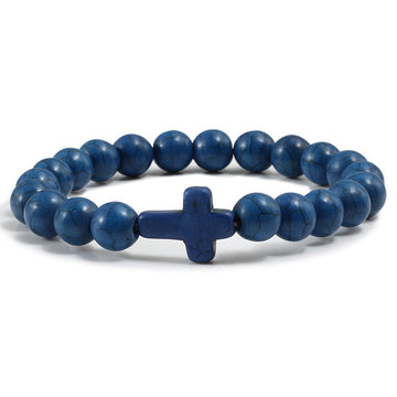 Blue Turquoise Cross Bracelet Unisex National
