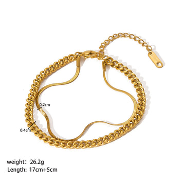 Stainless Steel Ornament Bracelet For Women