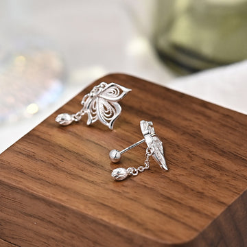 Women'S S999 Silver Sweet Tassel Butterfly