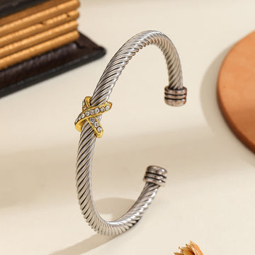 Fashionable Personalized 8 Character Cross Steel Bracelet