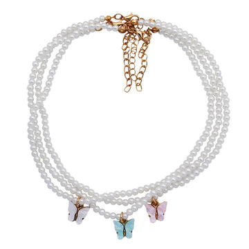 Elegant White Pearl Choker Necklace Small