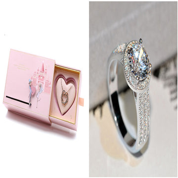 Classic Lotus Diamond Wedding Ring For