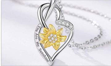 Sunshine Sunflower Pendant Necklace For Women